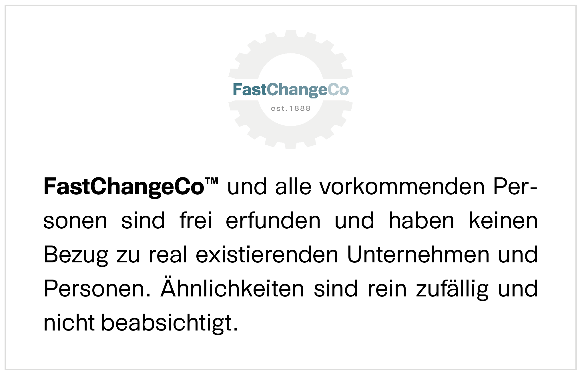 FastChangeCo disclaimer
